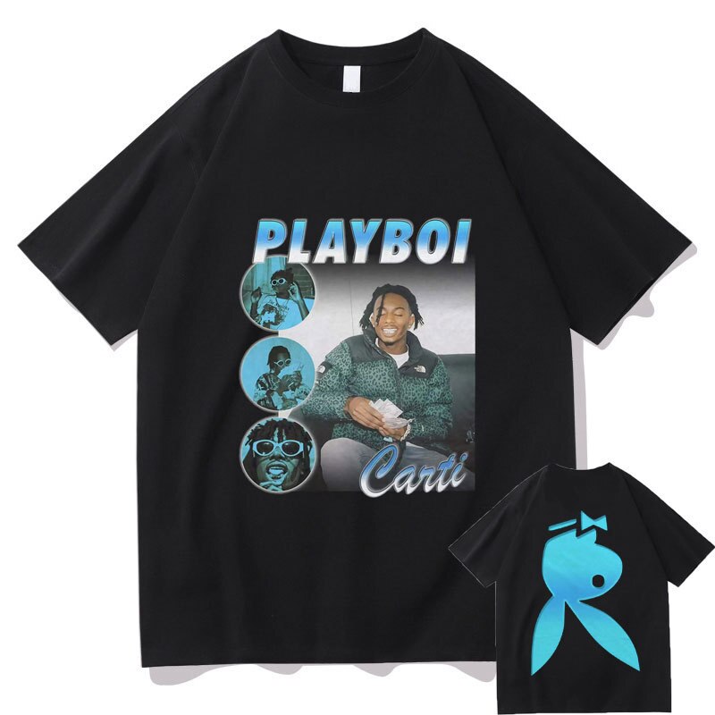 Playboi Carti Back Bunny Tshirt black 1 - Playboi Carti Shop
